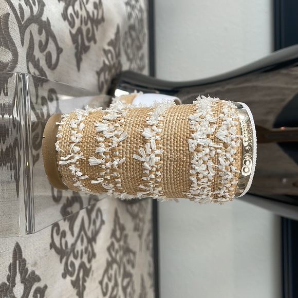 Jimmy Choo White Confetti Sandals - Picture 4 of 11